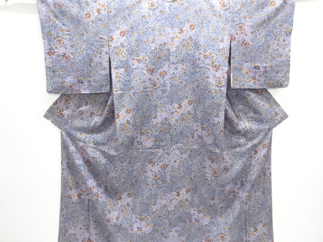 JAPANESE KIMONO / TSUMUGI / FLORAL SARASA
